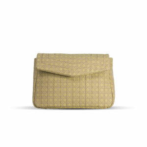 Serena Vienna Vanilla crossbody bag in yellow Austrian jacquard with Viennese cane weave pattern